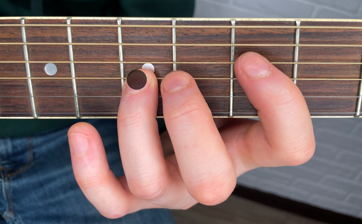 7й лад 3я струна третим пальцем