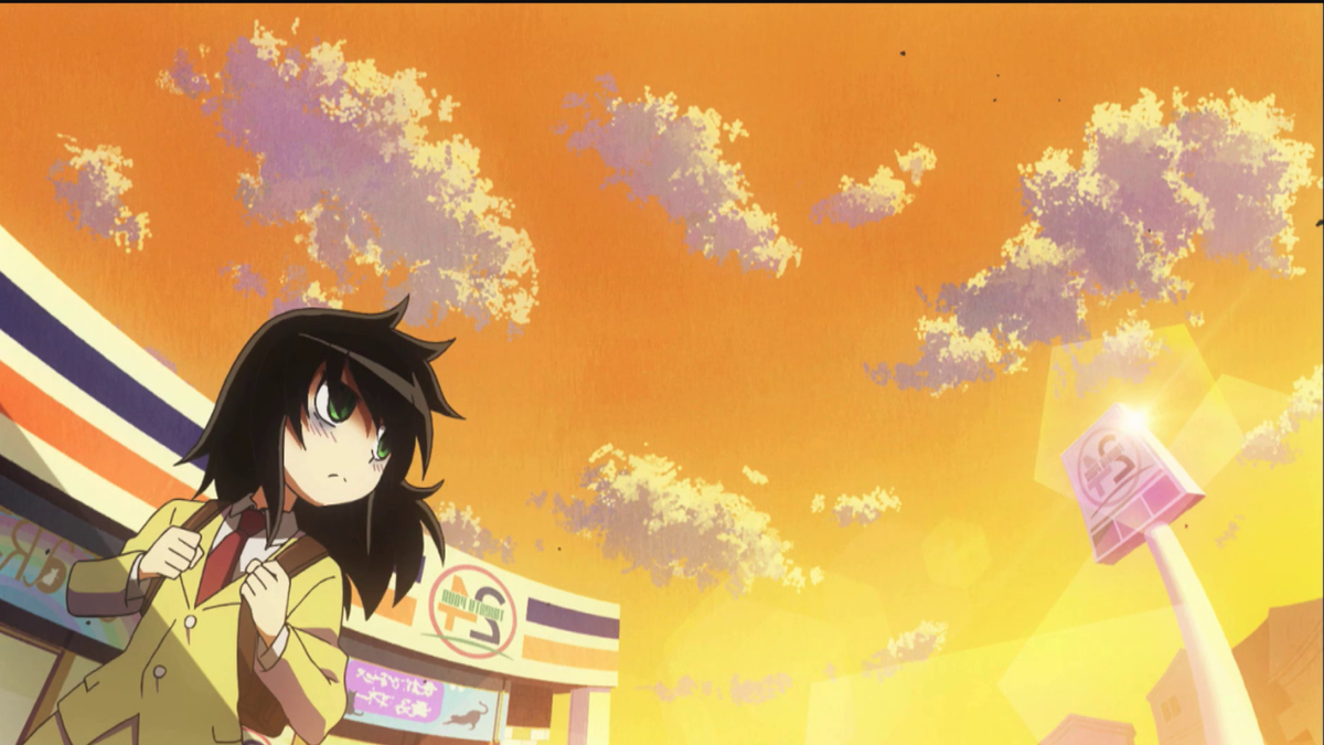 скриншот из аниме "WataMote"