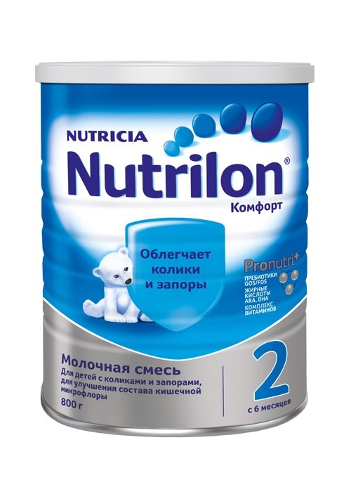 Смесь для питания малышей c коликами и запорами, для улучшения состава кишечной микрофлоры. С 6 месяцев.