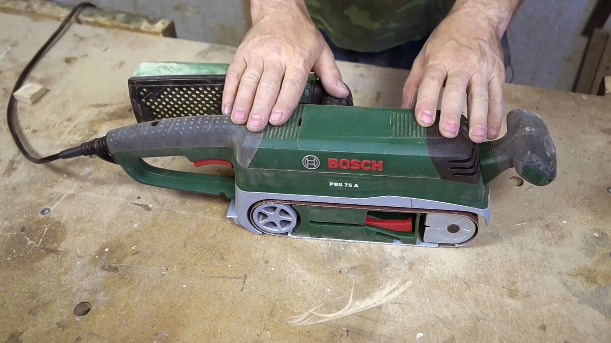 Ленточная шлифмашина BOSCH PBS 75 A. Фото автора