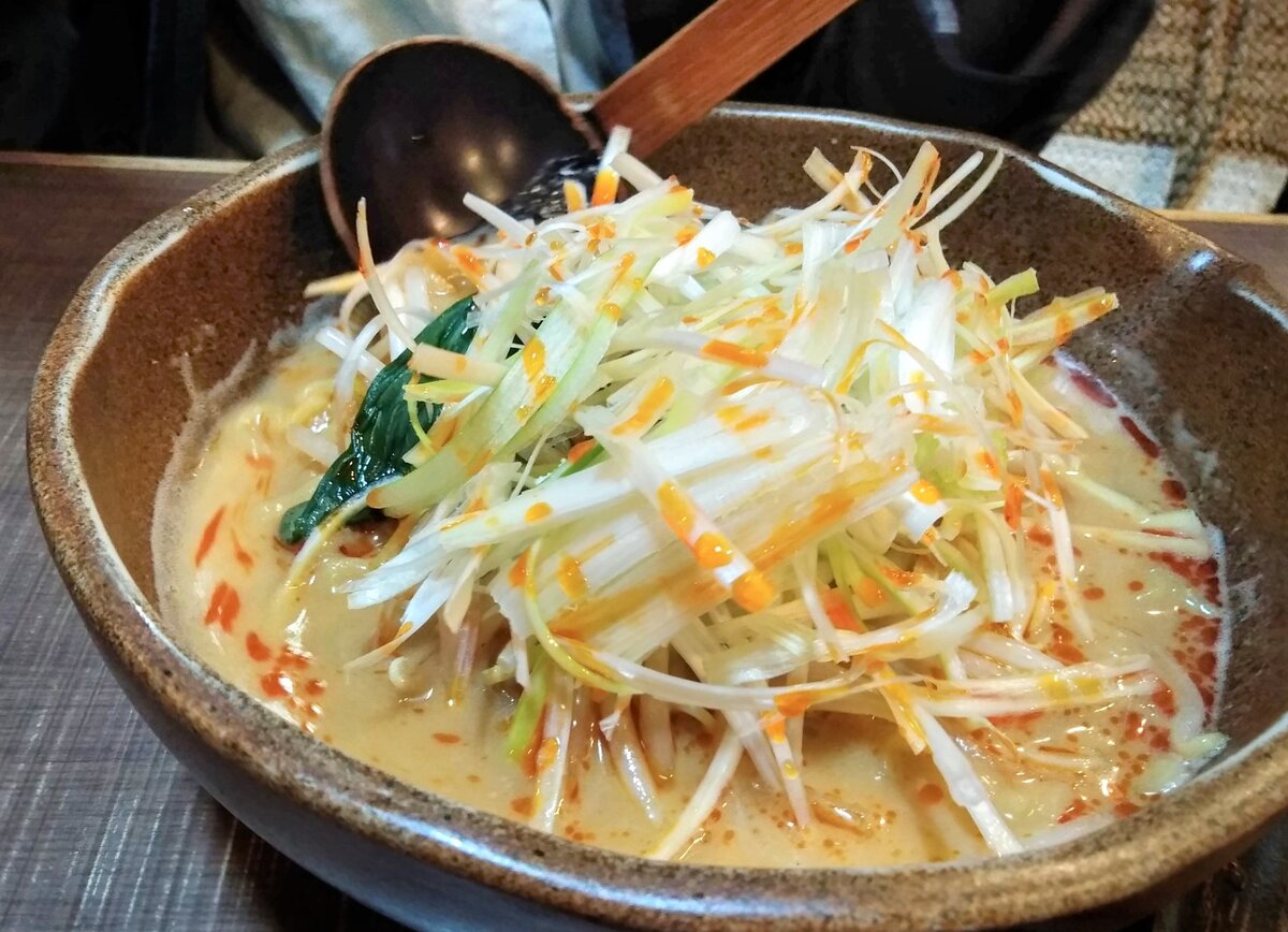 Мисо-рамен с "нэги"(лук-порей) 