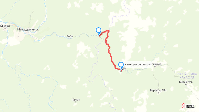 Дорога междуреченск абакан через ортон карта