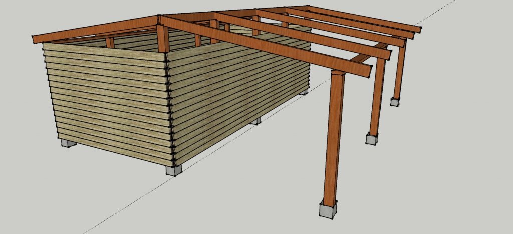 Нарисовал проект в Скетчапе, кому нужен исходник, пишите в комментариях, пришлю