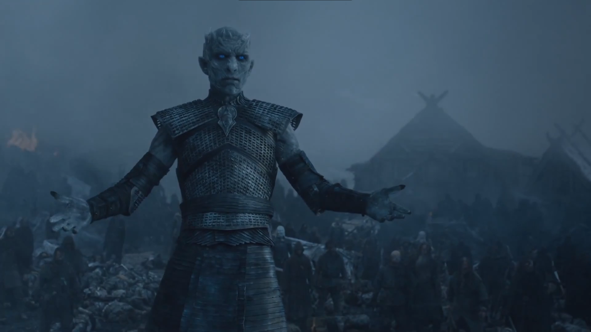 Король Ночи поднимает армию нежити. Кадр из сериала "Игра Престолов".