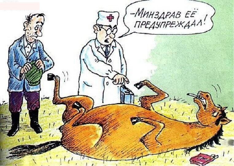 Капля никотина убивает лошадь.