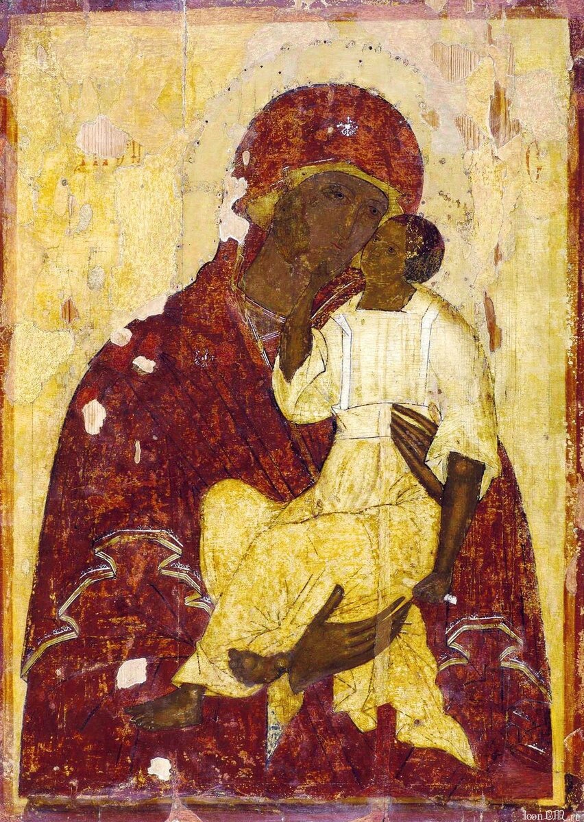 Икона Пресвятой Богородицы "Яхромская". XV в. Из открытых источников.