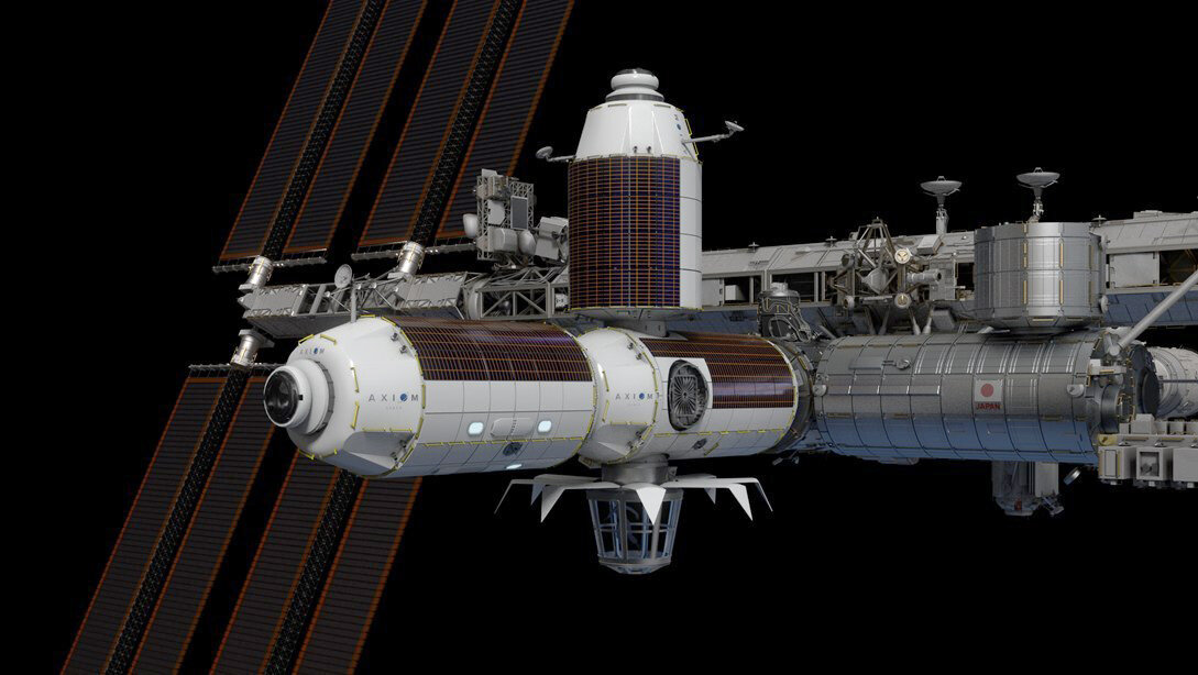 МКС с присоединенным сегментом Axiom (концепт). Фото: oko-planet.su