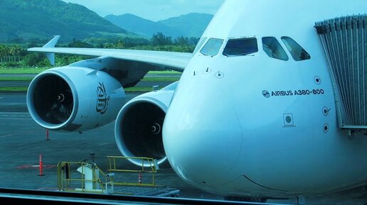 Airbus A380-800 а/к Emirates, рейс Маврикий - Дубай