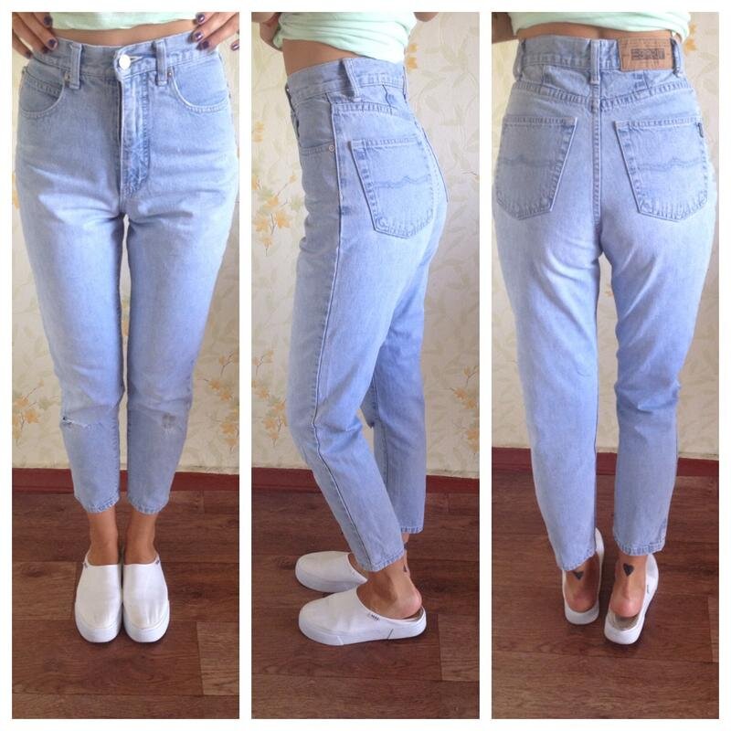 джинсы на высокой посадке