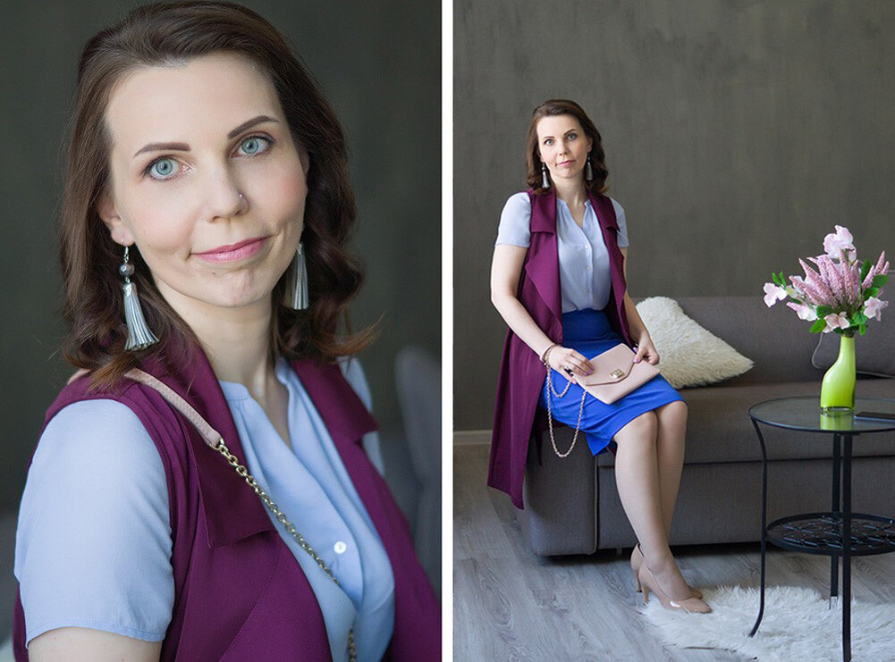  На фото: клиентка Наталья во время фотосессии после работы над образом