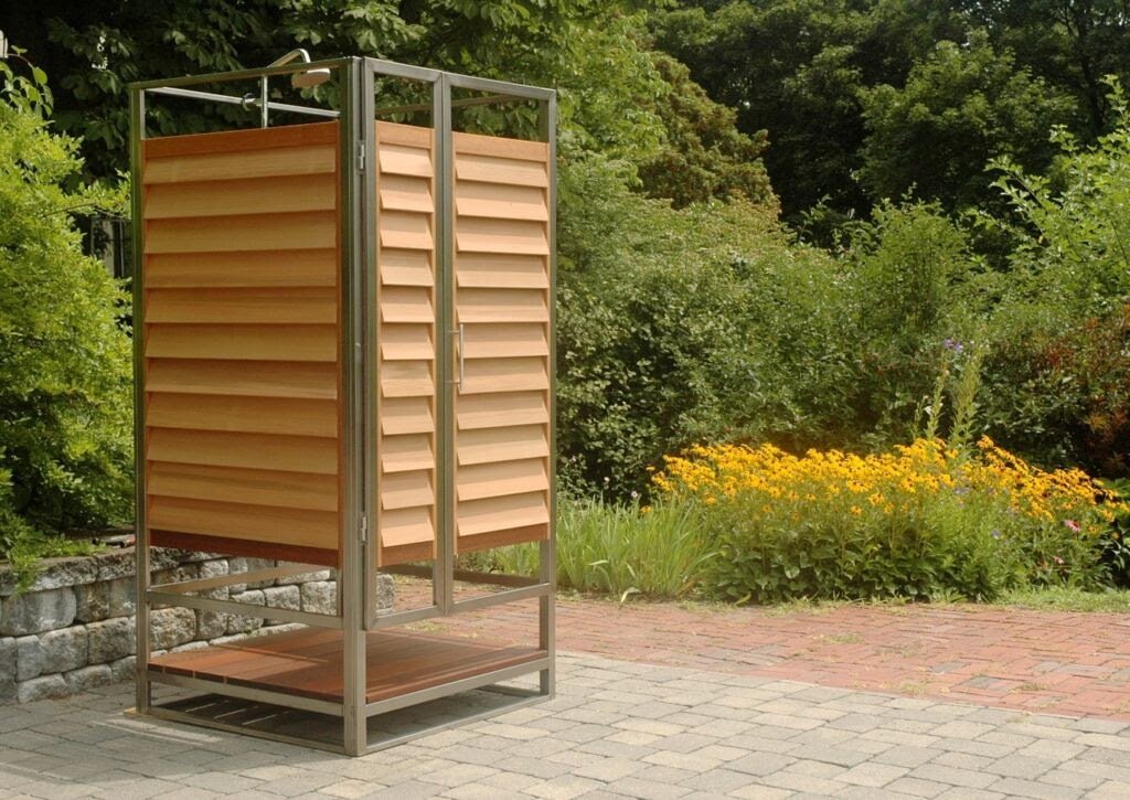 Как построить летний душ с подогревом на дачном участке?