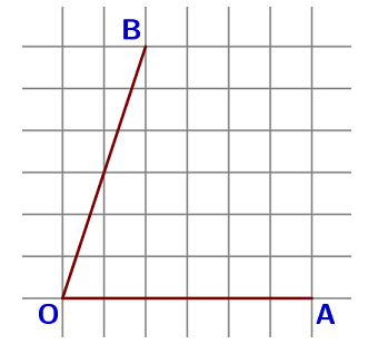 Найти тангенс угла АОB