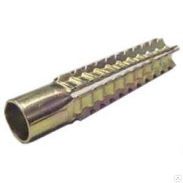 Анкер «молли» . Используется для крепления навесных элементов к перегородкам из гипсокартона. Может быть как с металлическим, так и с пластиковым крепящим элементом.