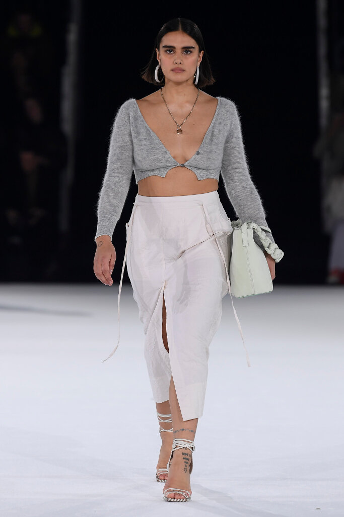 Джилл Кортлев на показе Jacquemus, осень 2020.  Источник: Джованни Джаннони