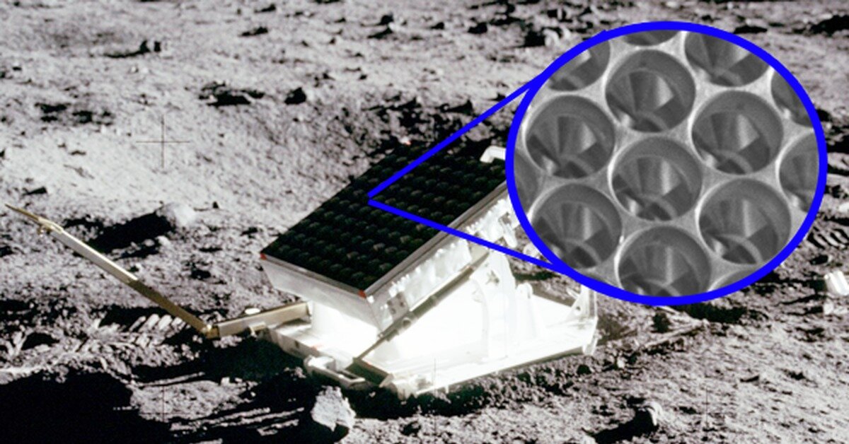 Одним из "железобетонных" доказательств высадки американцев на Луну являются оставленные ими там уголковые отражатели.-2