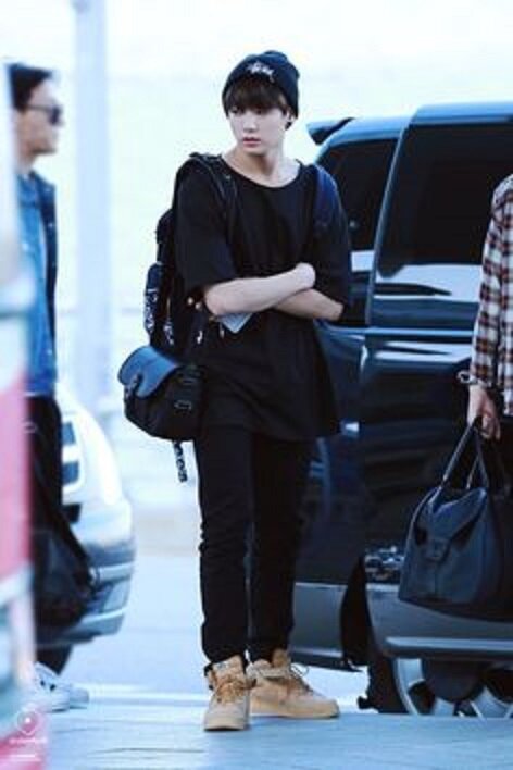 Jungkook black clearance timberlands