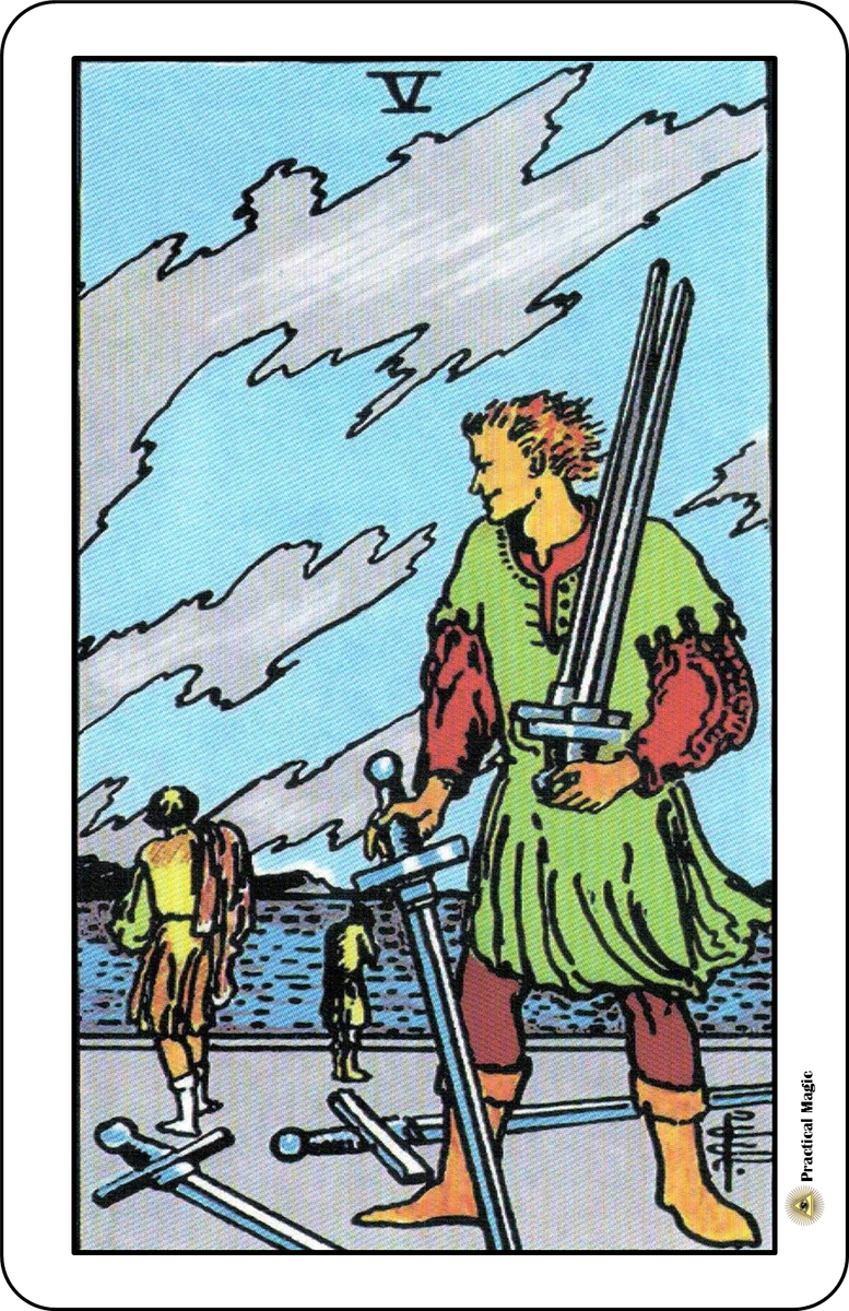 Карты Таро. Пятерка Мечей