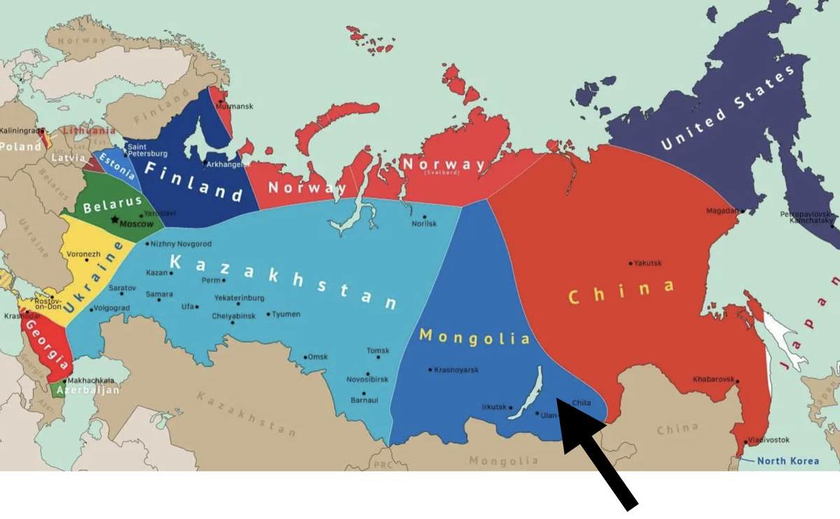 Что не так с картой раздела России, которую якобы показали по китайскому ТВ