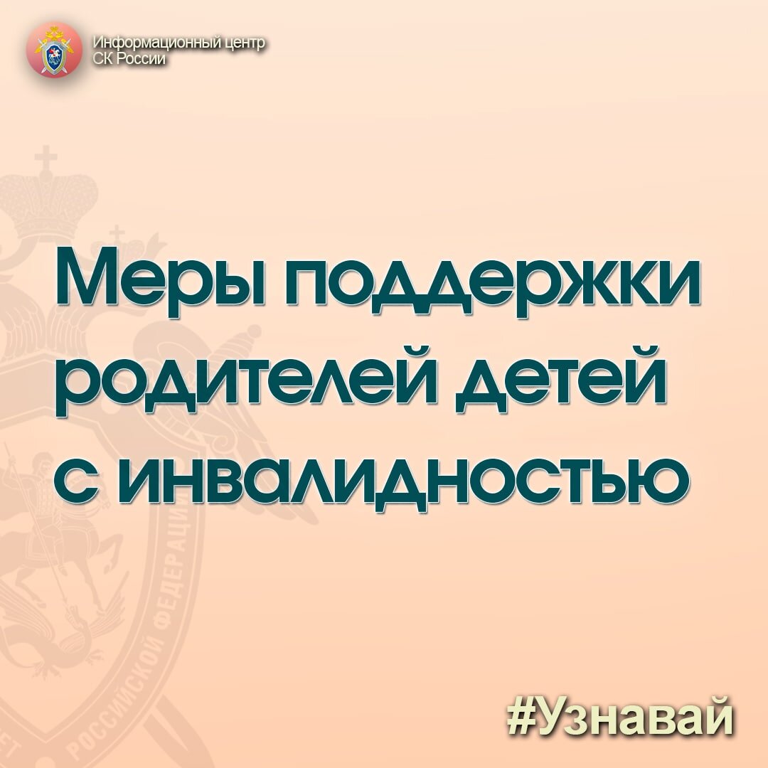 Меры поддержки родителей детей с инвалидностью | Информационный центр СК  России | Дзен