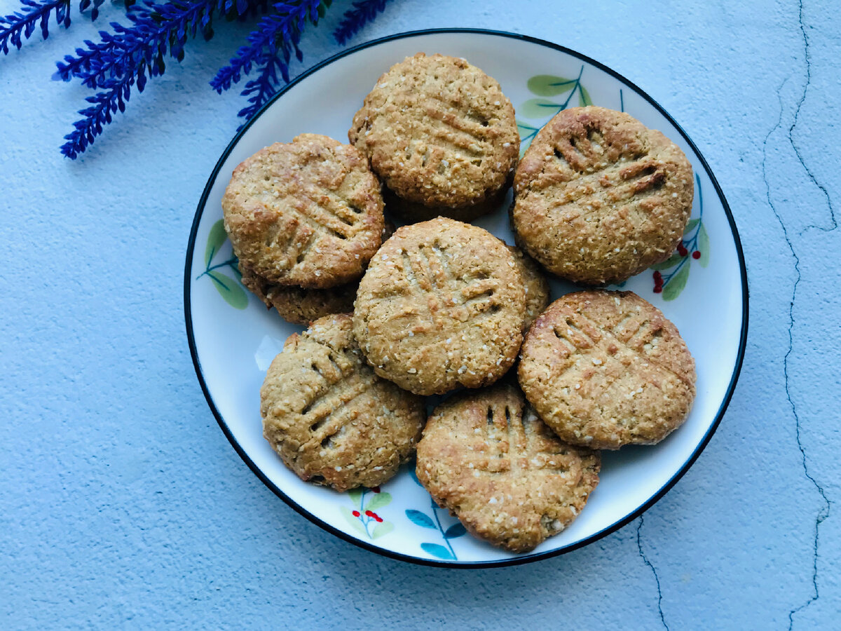 Овсяное печенье с арахисовой пастой | Волшебная Кулинария | Дзен