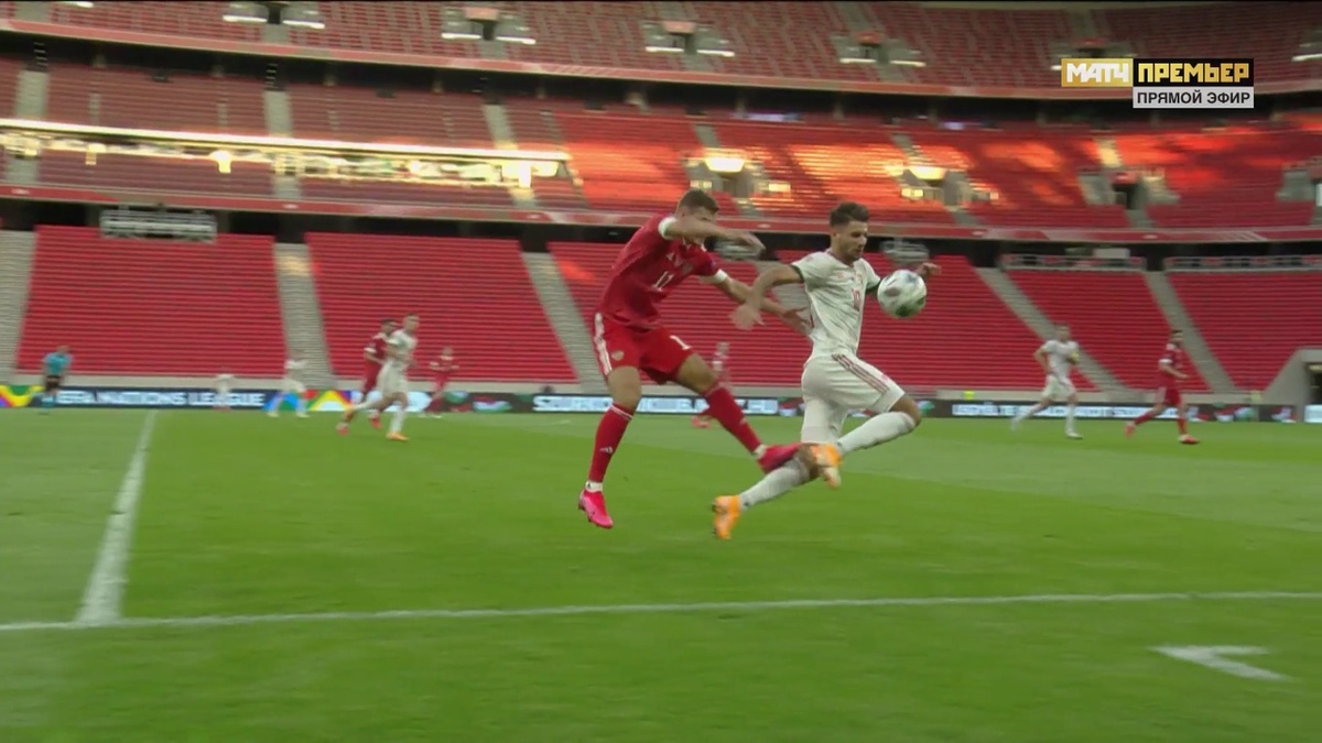 Скриншот с трансляции matchtv.ru