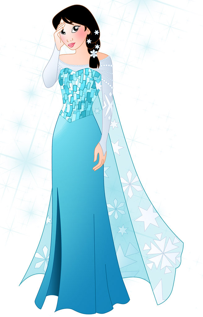 Мулан в платье Эльзы