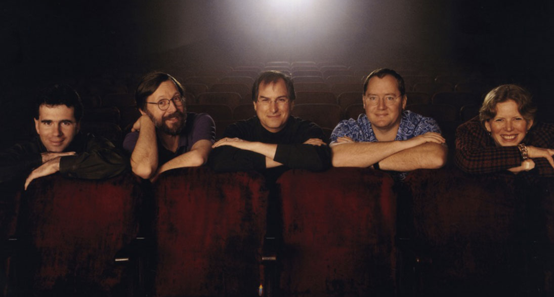 1997 год. Слева направо. Лоуренс Леви, Эд Кэтмелл, Стив Джобс, Джон Лассетер, Сара МакАртур. (Источник: lawrencelevy.com)