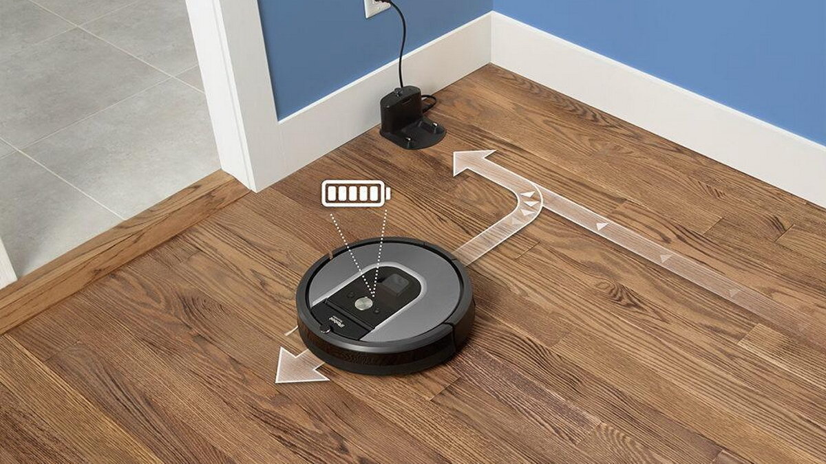 Roomba 960 отправляется после зарядки продолжать уборку