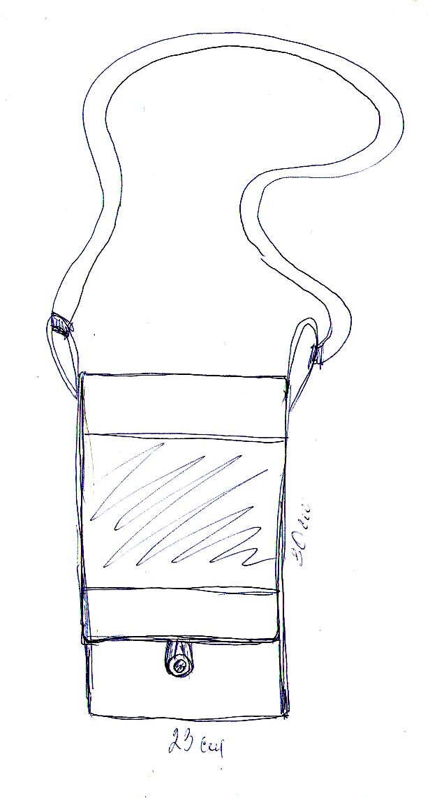 эскиз будущей сумки