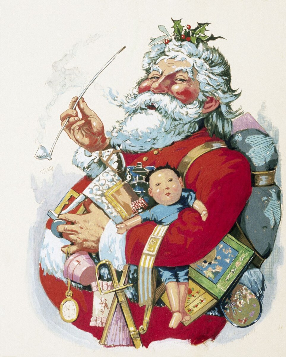 Старый добряк Санта-Клаус 1880е, Томас Наст (Merry old Santa Claus)