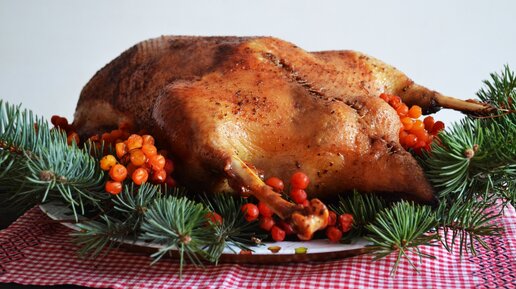 🍗 Запекаем ГУСЯ В РУКАВЕ В ДУХОВКЕ с яблоками, мандаринами и лимоном!