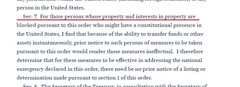 Изъятие активов граждан России в США. Источник - https://www.whitehouse.gov/briefing-room/presidential-actions/2021/04/15/executive-order-on-blocking-property-with-respect-to-specified-harmful-foreign-activities-of-the-government-of-the-russian-federation/