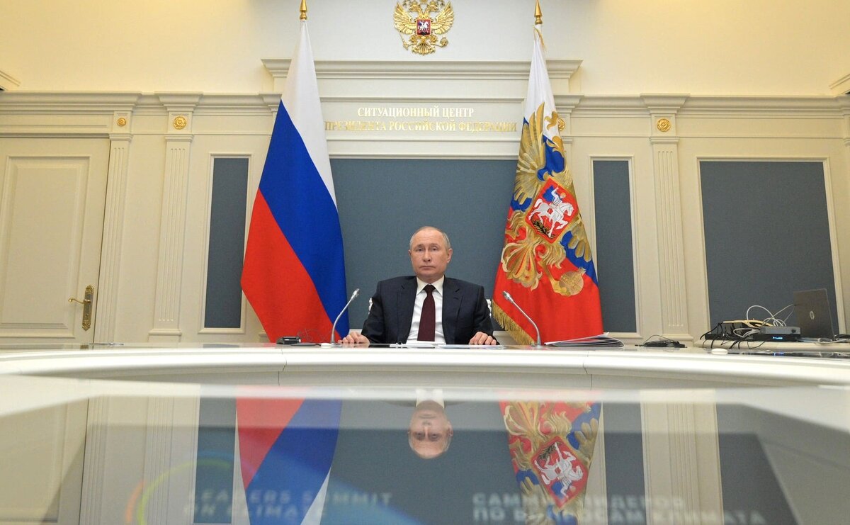 Владимир Путин участвует в видео конференции по климату — фото kremlin.ru