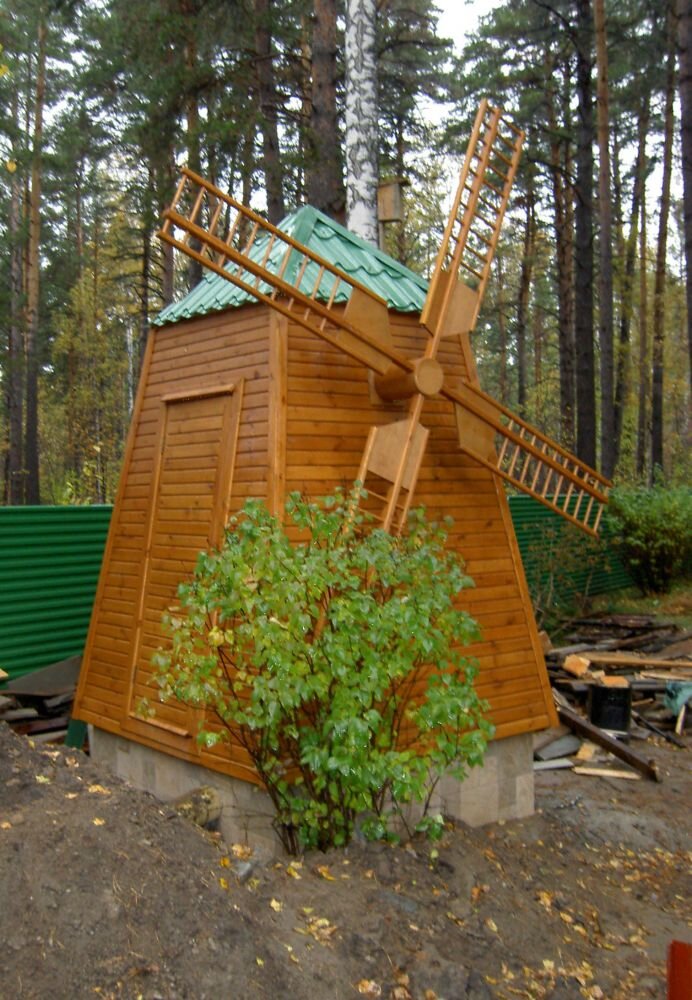 Уличный туалет в виде мельницы - Туалеты - Мебель под старину разная - Галерея - Абажур