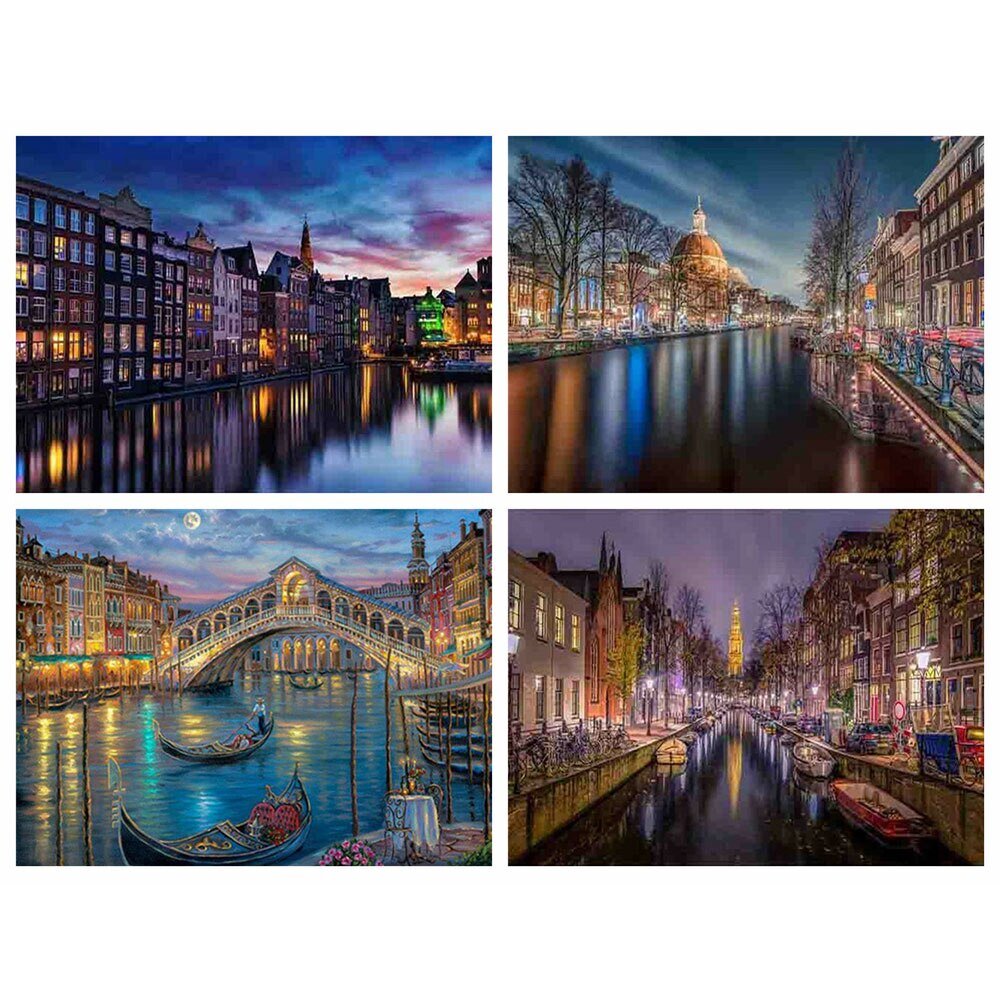 Алмазная мозаика ночной город