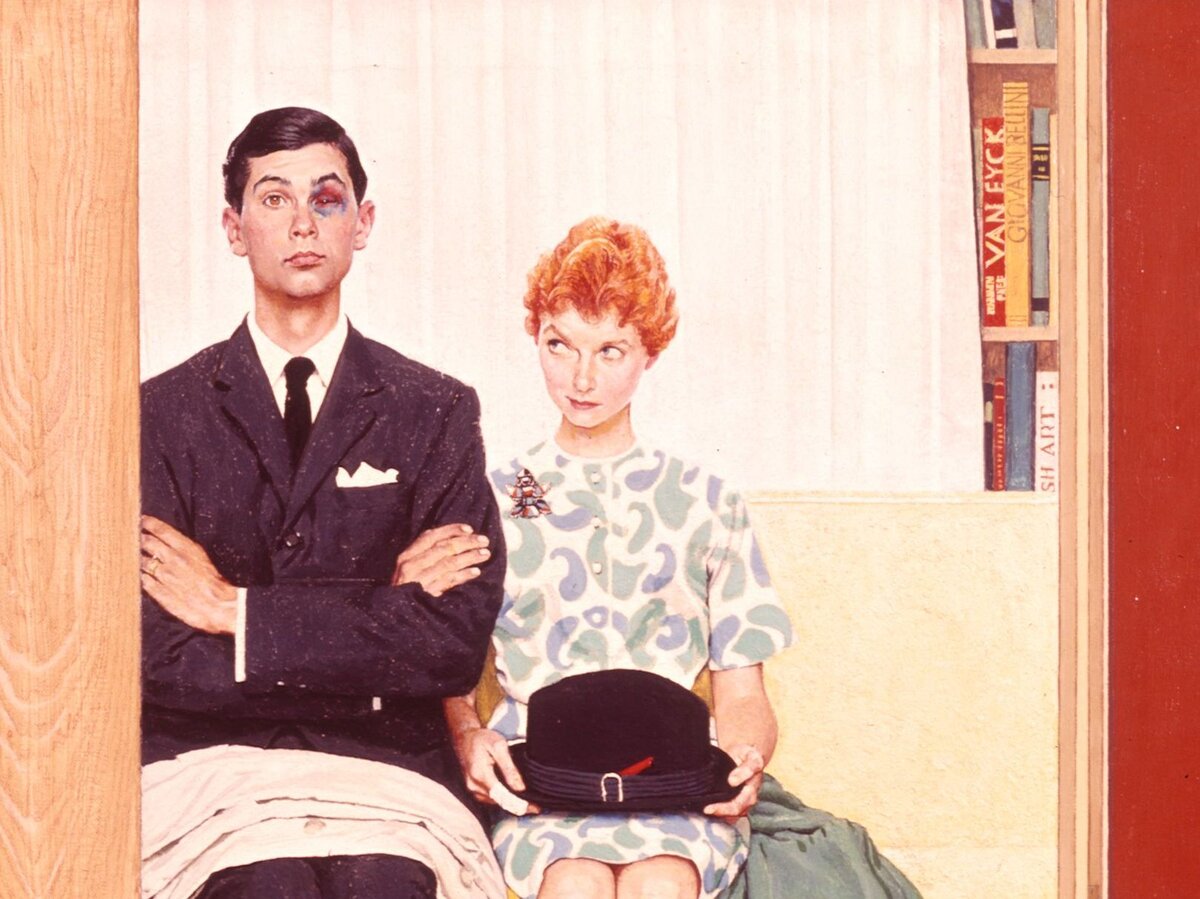 Норман Роквелл «У семейного психолога», фрагмент