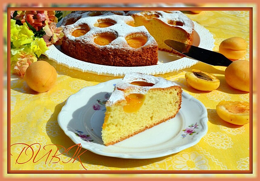 Пирог с абрикосами в духовке (простой рецепт) — рецепт с фото пошагово