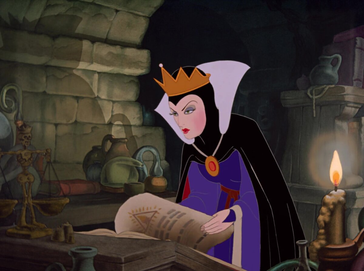 Кадр из фильма "Белоснежка и семь гномов", 1937 г.