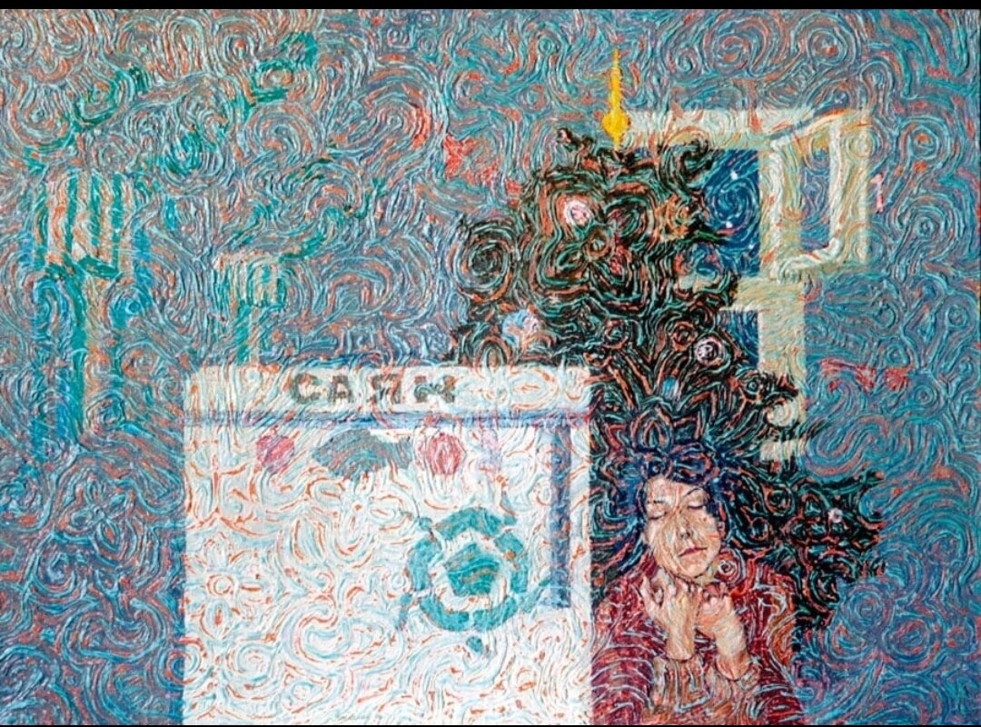 Картина "Мороз", 56,5х76,5 см, холст, масло, 1998-1999 гг. Автор картины — Алексей Акиндинов.