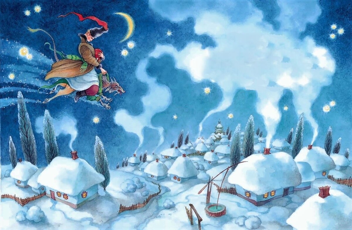 Художник-иллюстратор Ольга Ионайтис."Ночь перед рождeством."