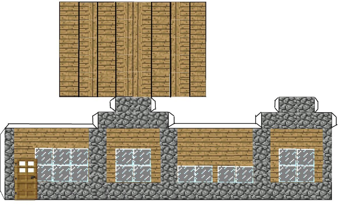 Дом из МАЙНКРАФТА из бумаги
