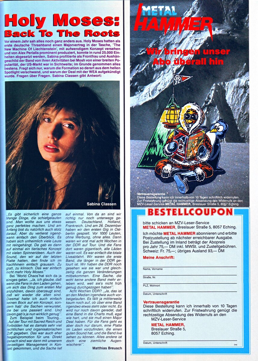 Страница из журнала Metal Hammer