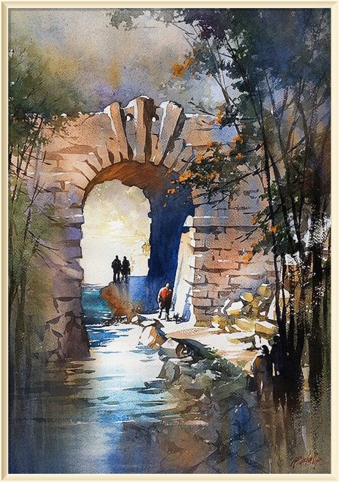     / Thomas W. Schaller / * 1967 / "Into the Northwood" Central Park - NYC /     "" - -  30x22 Inches. 2015