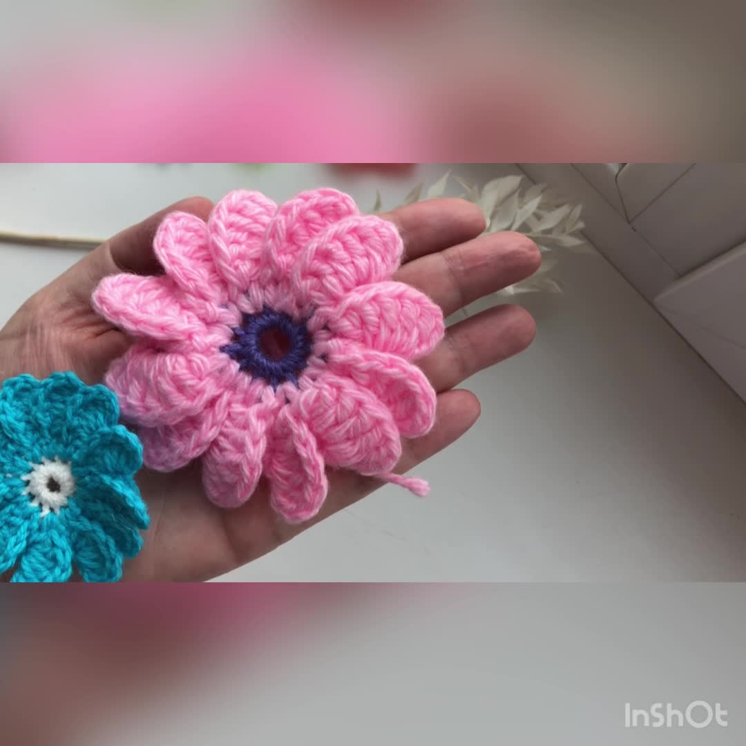 Вязаные цветы крючком