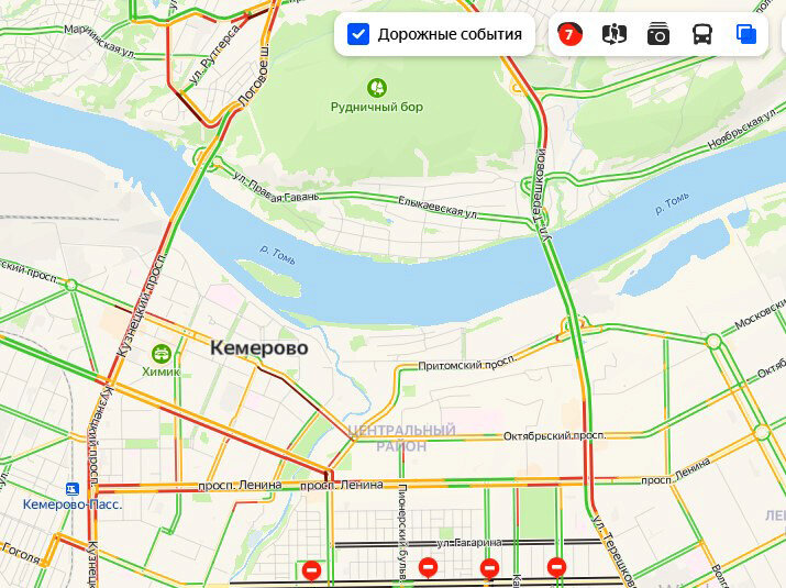 Кемерово пробки на дорогах сейчас