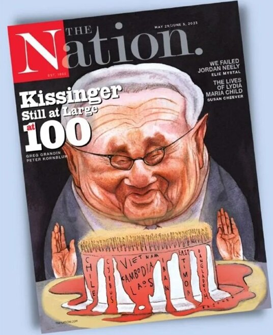 На фото: обложка The Nation к юбилею Киссинджера