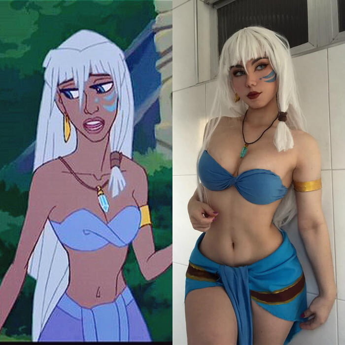 Слева: Кида из мультфильма "Атлантида.Затерянный Мир", справа - Atlantis Kida Cosplay by Maria Fernanda Galvao. источник фото: яндекс. картинки