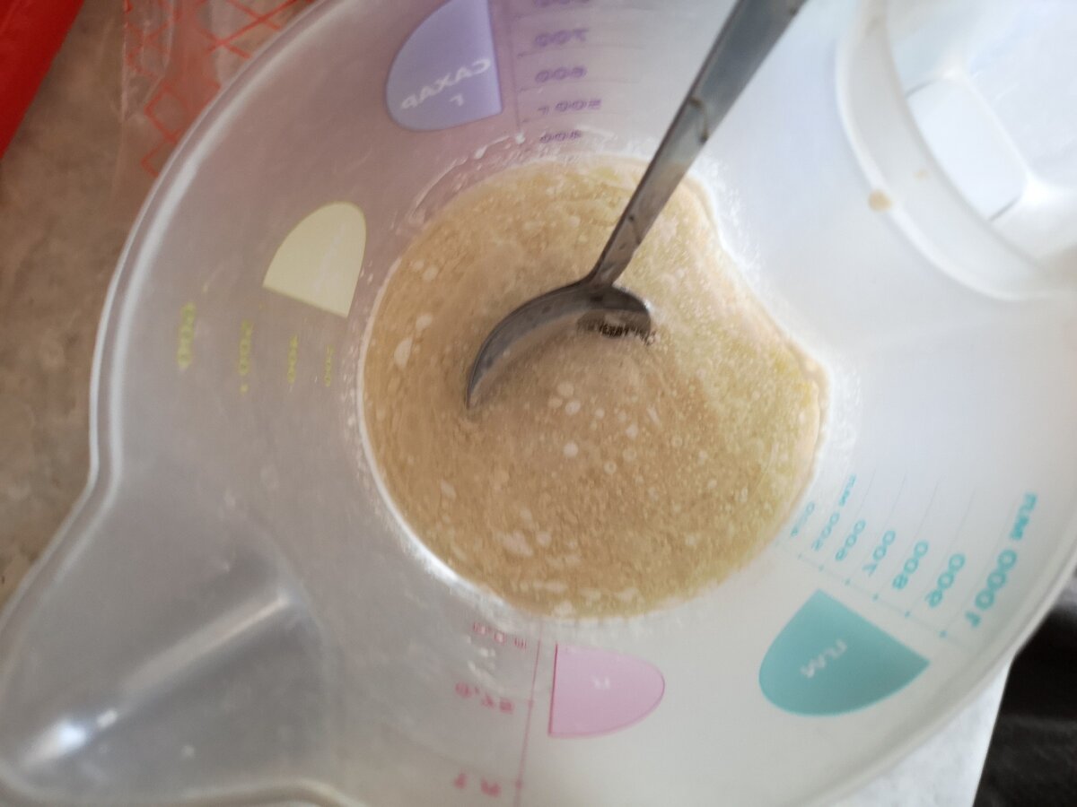 Овсяное молоко с уксусом и маслом