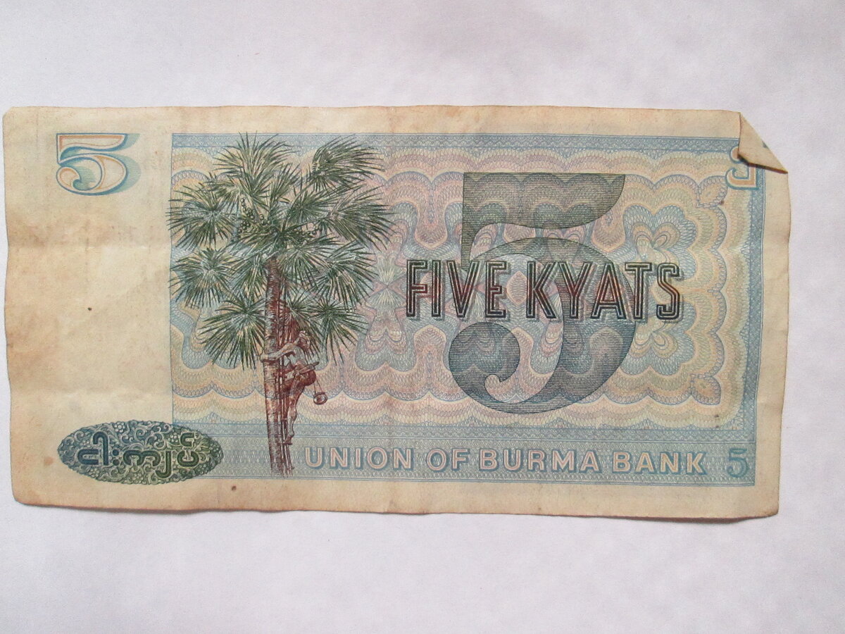 Валюта Мьянмы, мое фото