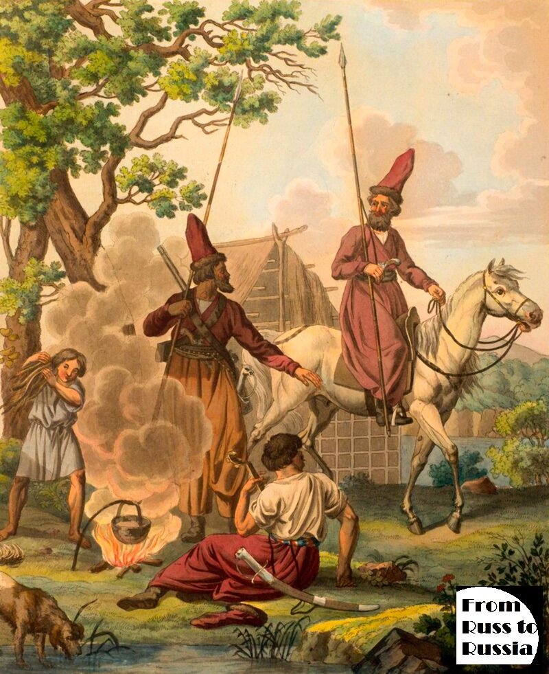 «Пикет Уральских казаков» Е. М. Корнеев,1802 год.
